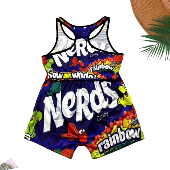 PLUS SIZE 2 Piece Nerds Candy Logo short set - Picture 2 of 2